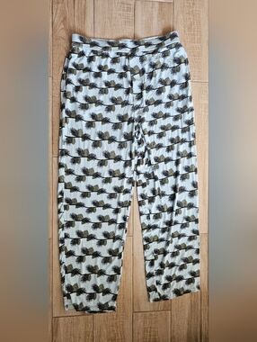 Kickee Pants Men’s Pajama Bottoms L Pine Cones Bamboo Viscose Lounge Pants Blue